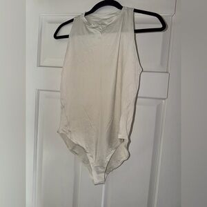 Lululemon Wundermost Ultra-Soft Nulu High-Neck Sleeveless Bodysuit Bone Large